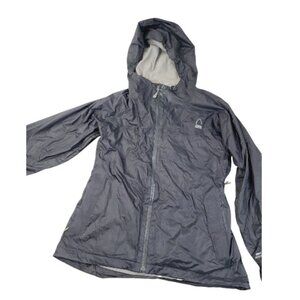 Sierra Designs Men's Black Hurricane Accelerator Hooded Windbreaker Jacket Sz L